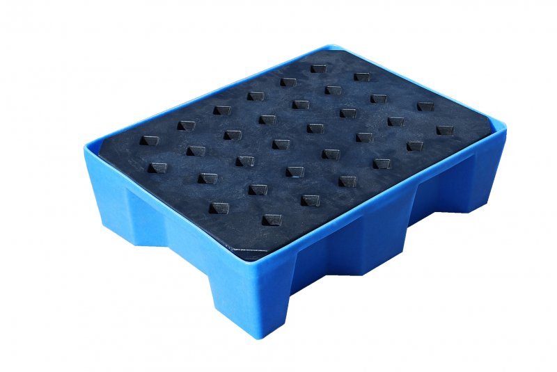 Romold Spill drip tray with grate, 66 Litre Blue