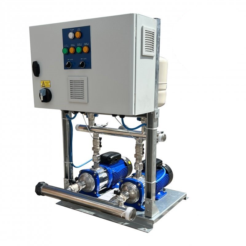 Direct Pumps & Tanks Ebara Twin Variable Speed Booster Set, 150l/min @ 7.0 Bar With BMS Panel