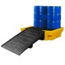 4 Drum Spill Pallet with optional ramp