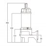 Hippo 75 Sewage Pump, Horizontal Discharge Dimensions