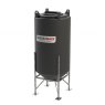 250L Black cone tank with frame