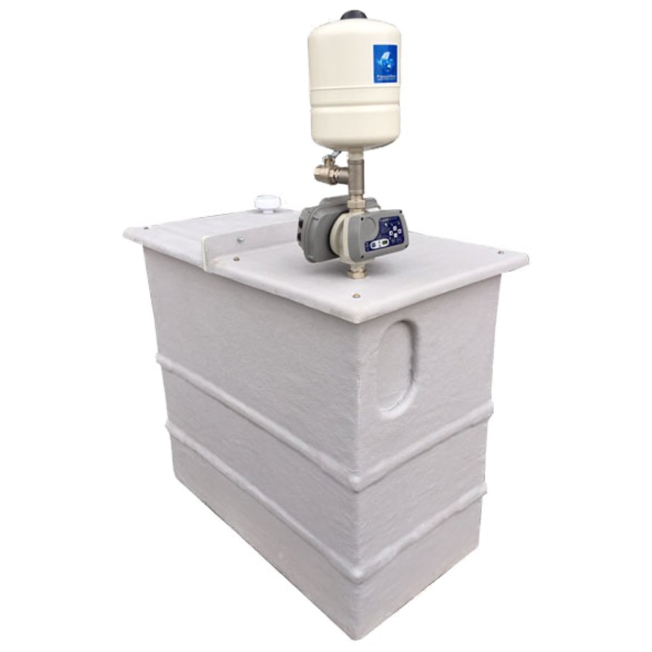 500 Litre GRP Water Tank with a Single Pump Booster Set Tanks Direct