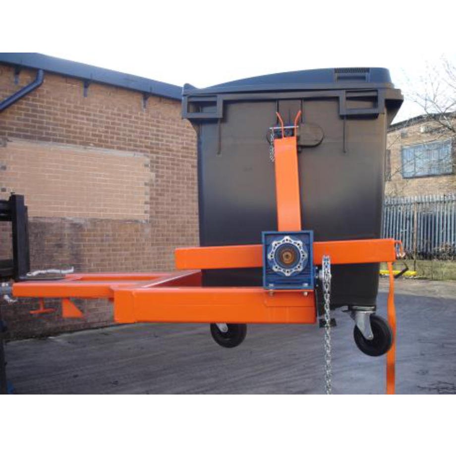 Forklift Wheelie Bin Handler hand chain Tanks Direct