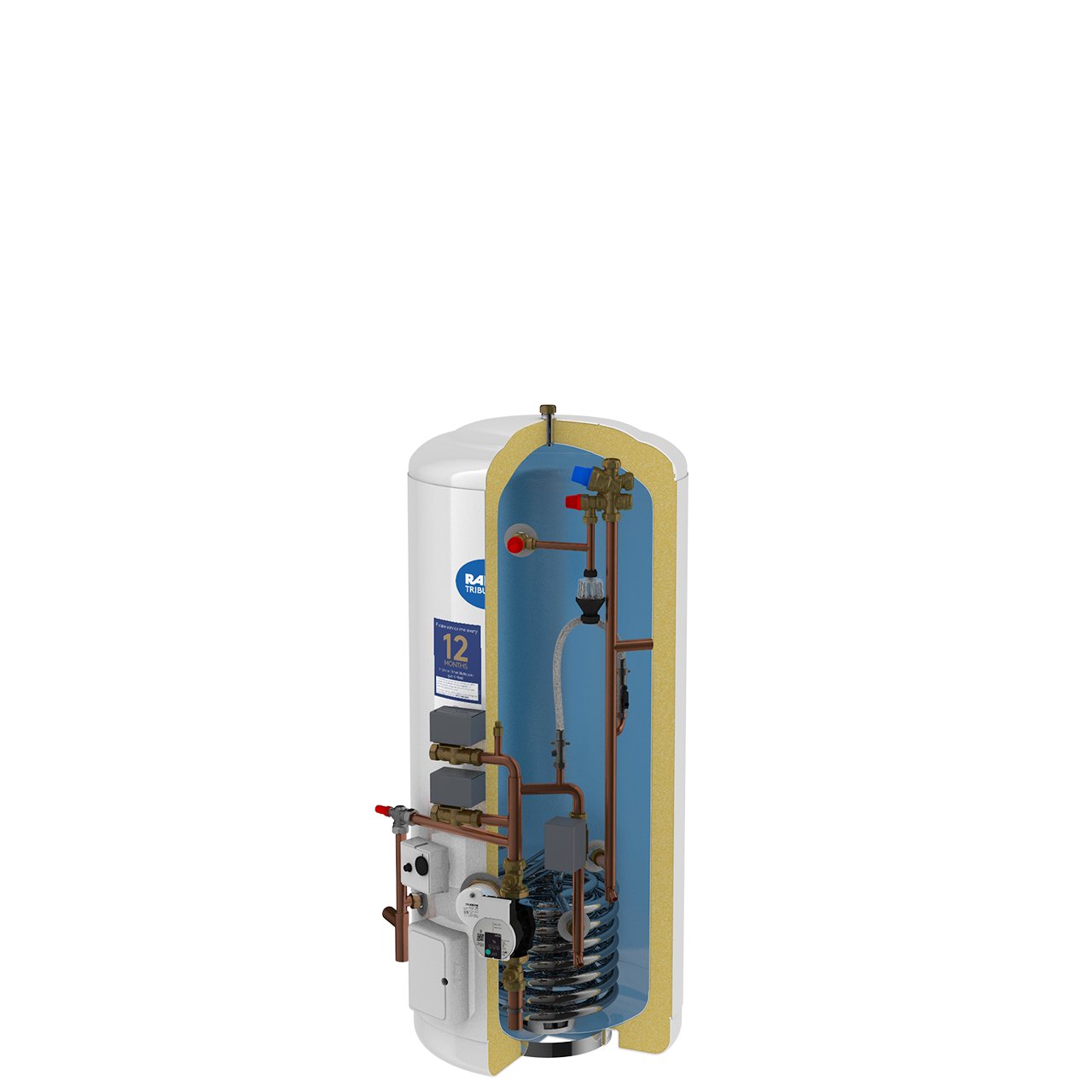 Range Tribune HE 180L Unvented Indirect Hot Water Cylinder Tanks Direct