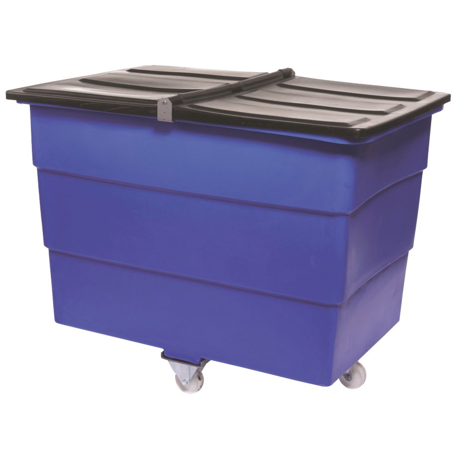 500 Litre Split Lid Plastic Container / Trolley / Truck with lid Tan