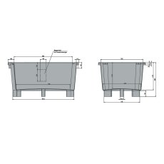300 Ltr Heavy Duty Container on Legs
