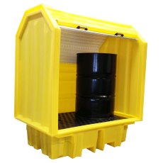 2 Drum Lockable Bunded Pallet with Hard Cover