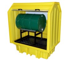 Lockable Bunded Pallet with Drum Cradle