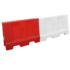 Pack (2) Evo Road Traffic Safety Barriers 1.5 Metre, one Red, one White