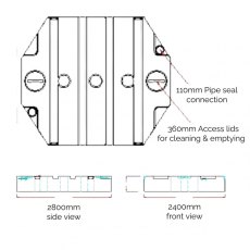 2,500 Litre Cabin Waste Water tank