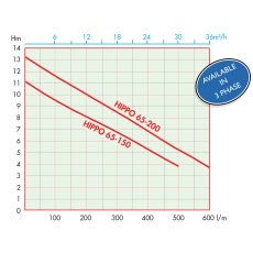 Hippo 65-200 Sewage Pump, Horizontal Discharge