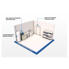 1500 Litre GRP Water Tank with a Single Pump Booster Set