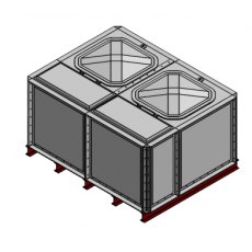 3000 Litre GRP Sectional Water Tank, Internally Flanged Base (IFB) Divided