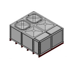 5000 Litre GRP Sectional Water Tank, Internally Flanged Base (IFB) Divided