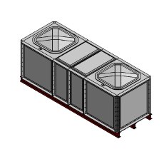 3000 Litre GRP Sectional Water Tank, Internally Flanged Base (IFB) Divided