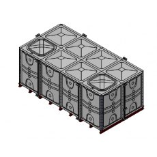 12000 Litre GRP Sectional Water Tank, Internally Flanged Base (IFB) Divided