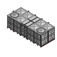 15000 Litre GRP Sectional Water Tank, Internally Flanged Base (IFB) Divided