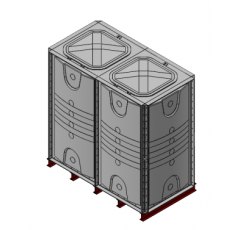 4000 Litre GRP Sectional Water Tank, Internally Flanged Base (IFB) Divided