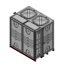 6000 Litre GRP Sectional Water Tank, Internally Flanged Base (IFB) Divided