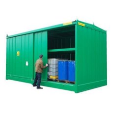 Steel Bunded IBC, Drum Store, DPU64-16, To hold 64 Drums or 16 IBC's,