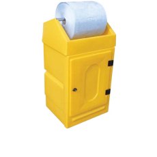 Dispensing Roll Stand Storage Unit with Lockable Door