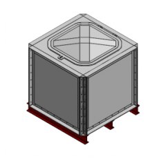 1000 Litre GRP Sectional Water Tank, Internally Flanged Base (IFB)