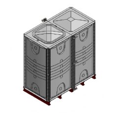 4000 Litre GRP Sectional Water Tank, 2x1x2 Internally Flanged Base (IFB)