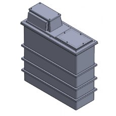 1125 Litre Type AB Air Gap GRP Water Tank, Insulated, Cat 5