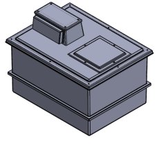 1590 Litre Type AB Air Gap GRP Water Tank, Insulated, Cat 5