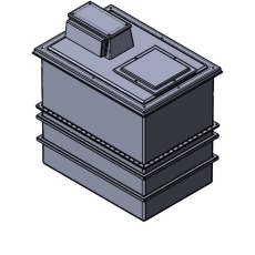 2250 Litre Type AB Air Gap GRP Water Tank - Two Piece Insulated, Cat 5