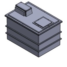 2726 Litre Type AB Air Gap GRP Water Tank, Insulated, Cat 5