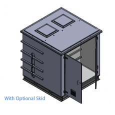 4000 Litre GRP Pump Enclosure with built in Tank, AG air gap 8000-4000