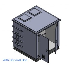 3000 Litre GRP Pump Enclosure with built in Tank, AG air gap 8000-3000