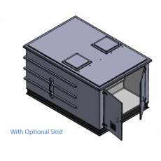 6000 Litre GRP Pump Enclosure with built in Tank, AG air gap 9000.6000