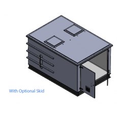 4500 Litre GRP Pump Enclosure with built in Tank, AG air gap 9000.4500