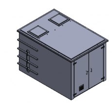 4000 Litre GRP Pump Enclosure with built in Tank, AG air gap 12000-4000