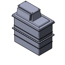 500 Litre GRP Water Tank, Type AB Air Gap - Two Piece Insulated, Cat 5