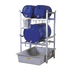 Drum Rack for 2 x 205L Drums with GRP Sump Pallet