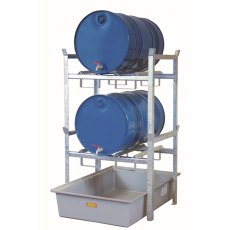 Drum Rack for 2 x 205L Drums with GRP Sump Pallet