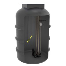 Sewage Pumping Station 1800Dia Twin Rigged 7300 Litre