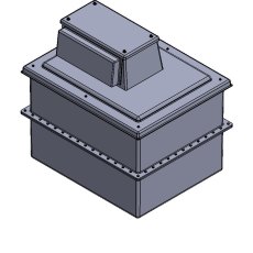 570 Litres Type AB Air Gap GRP Water Tank - Two Piece Insulated, Cat 5