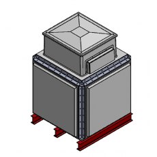 1520 Litre GRP Sectional Water Tank, Totally Internally Flanged Base AB Airgap