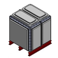 1520 Litre GRP Sectional Water Tank, Totally Internally Flanged  (TIF) Divided