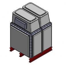 1520 Litre GRP Sectional Water Tank, Totally Internally Flanged, Divided, AB Airgap