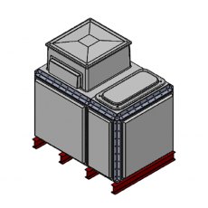 2182 Litre GRP Sectional Water Tank, 1.5x1x1 Totally Internally Flanged AB Airgap