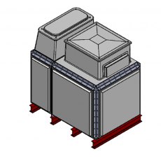 2182 Litre GRP Sectional Water Tank, Totally Internally Flanged, Divided, AB Airgap