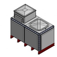 2843 Litre GRP Sectional Water Tank, Totally Internally Flanged, AB Airgap (TIF)