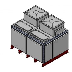 4079 Litre GRP Sectional Water Tank, Totally Internally Flanged, Divided, AB Airgap