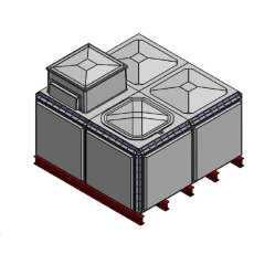 5315 Litre GRP Sectional Water Tank, Totally Internally Flanged, AB Airgap (TIF)