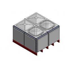 5315 Litre GRP Sectional Water Tank, Totally Internally Flanged (TIF) Divided